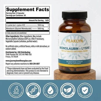 Peaklyn L-Lysine + Monolaurin For EBV